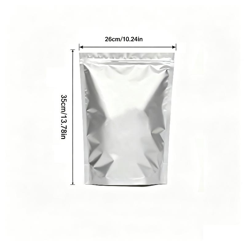 

10Pcs Aluminum Foil Stand-Up Bags Reusable Airtight Smell Proof Resealable Storage Large Pouches