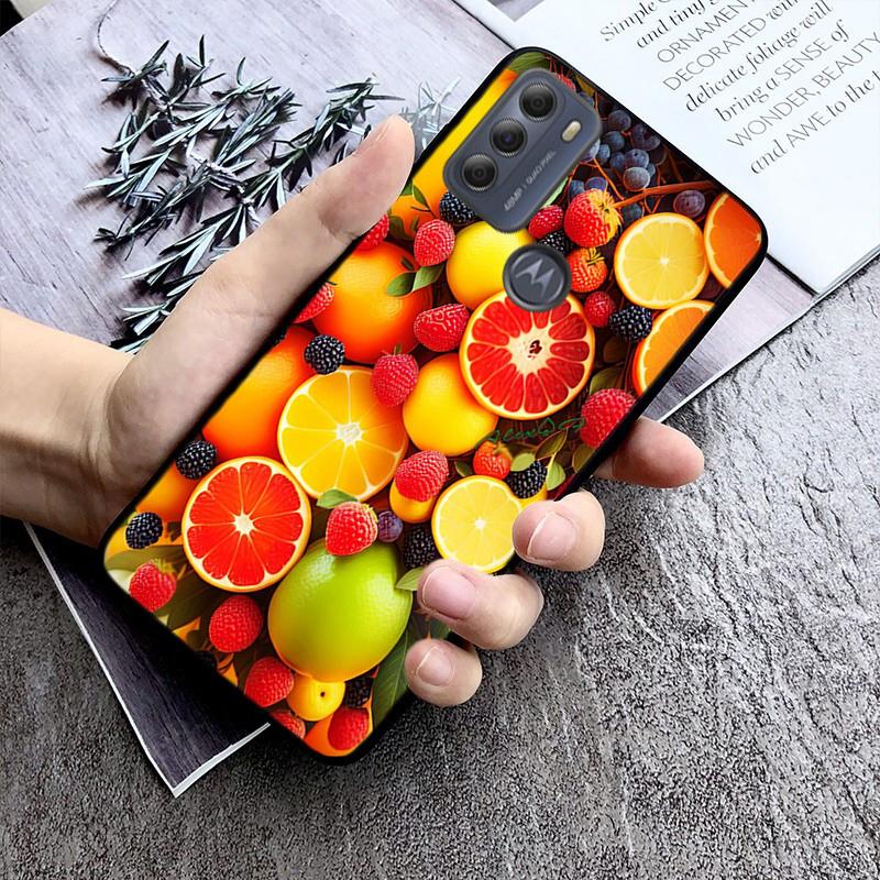 Etui na telefon z owocami do Moto G84 G22 G32 G42 G52 G62 G53 G72 G60 G60S G24 G10 G20 G30 G13 G50 G 5G G Pure