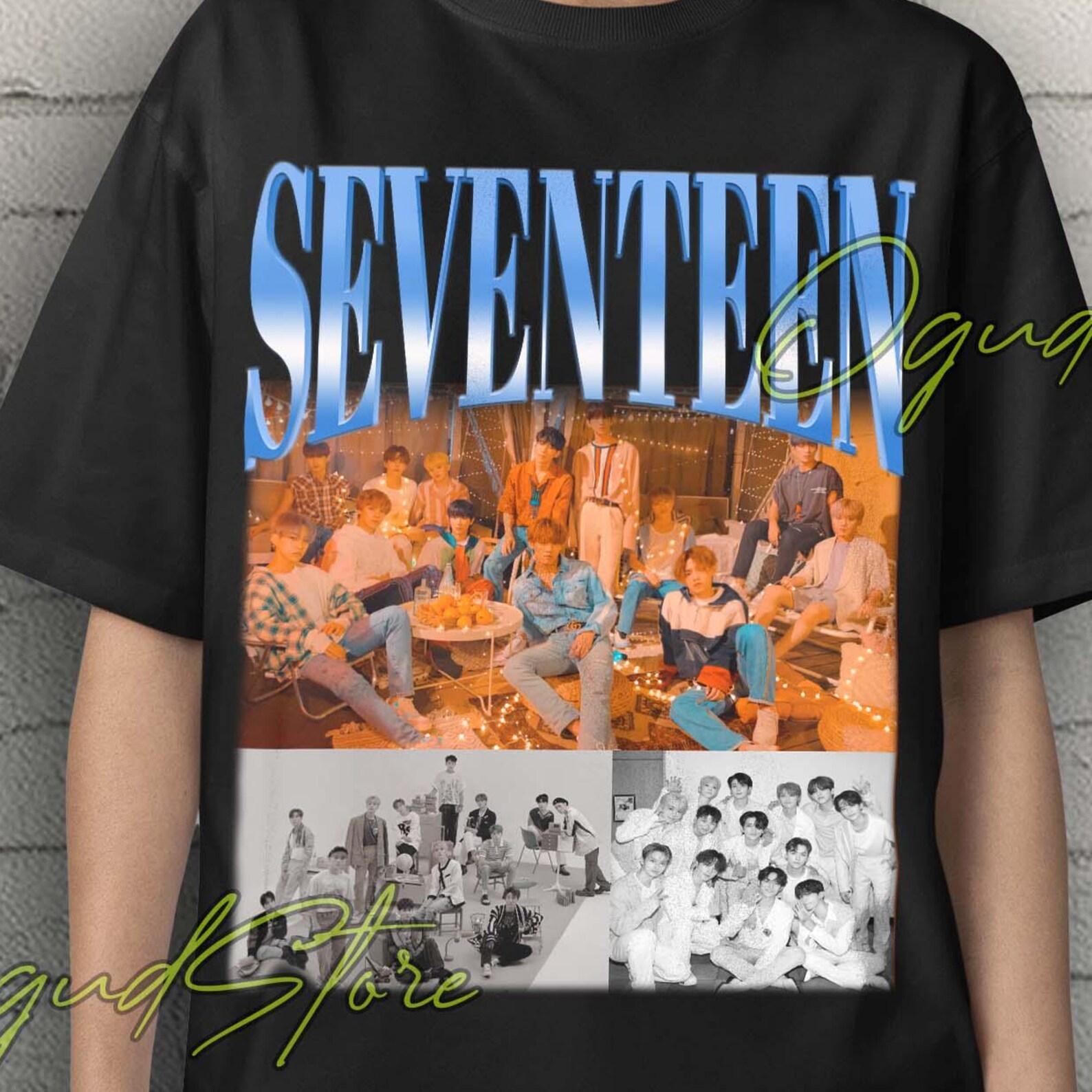 Seventeen Tshirt, Seventeen Shirt, Seventeen Vintage Tshirt, Seventeen Fan Tees, Seventeen Merch Tees, Kpop Tees, Seventeen Kpop Tees XL