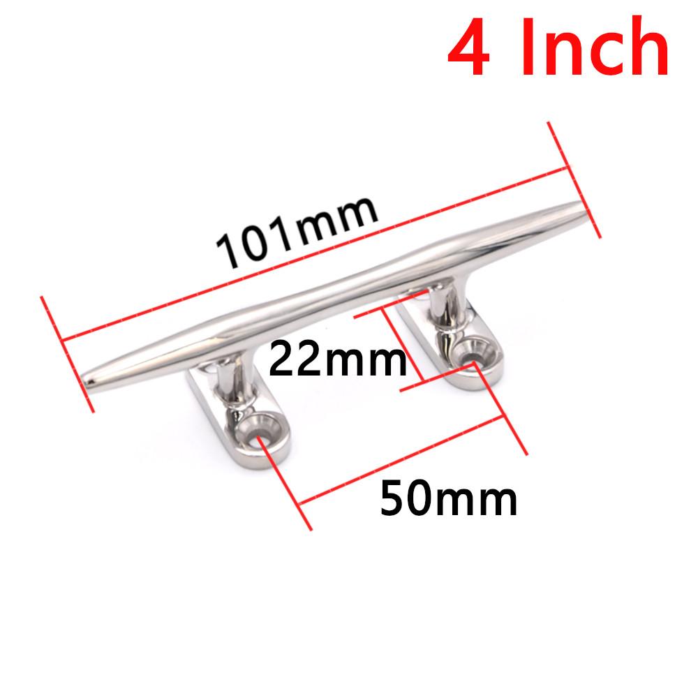 

HD 4/5/6/8/10/12 Inch Marine Polished Heavy Duty Boat Cleat Hollow Base Cleat 316 Stainless Steel Boat Dock Rope Line Cleat customized 4 inch