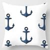 Marine sailor flower pillowcase home office decoration pillow bedroom sofa car cushion cover