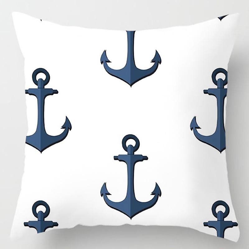 Marine sailor flower pillowcase home office decoration pillow bedroom sofa car cushion cover
