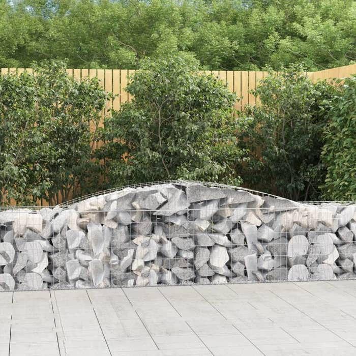 VidaXL 7x Arched Gabion Baskets Arched Gabion Cages Gabion Walls Garden Fences Terrace Outdoor 3146975