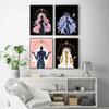 Bohemian Strega Terra Corpo celeste Stella Luna Dea del sole Creatività Poster Dipinti su tela e stampe Soggiorno Decorazione della casa