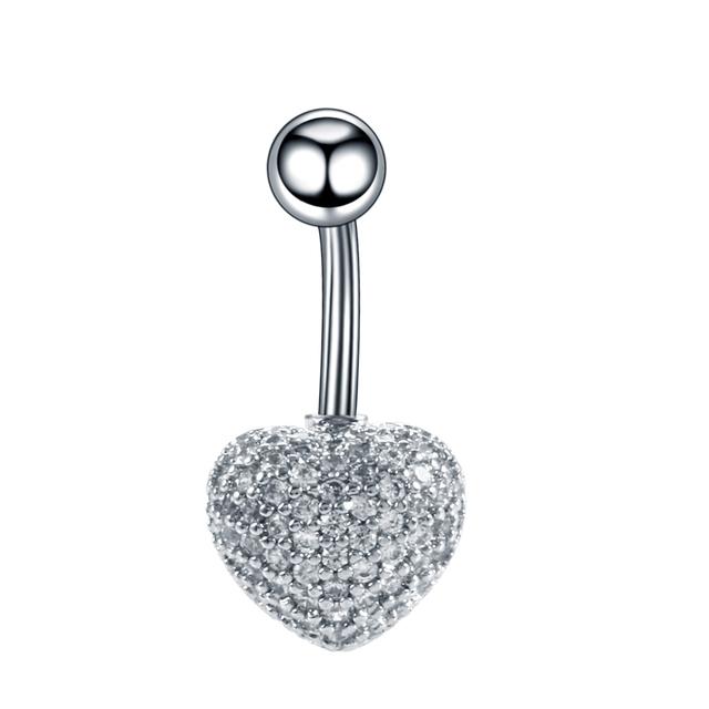 1Pc Surgical Steel Belly Button Ring Navel Nombril Piercing CZ Belly Ring Sexy Women Belly Piercing Body Jewelry Ombligo 14G