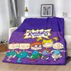 Cartoon Rugrats Printed Throw Blanket Soft Warm Perfect for Home Travel Picnics and Birthday Gifts