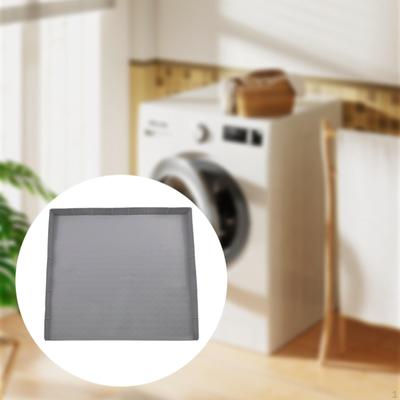 Silicone Washer Protector Mat 23.62''x23.62'' Washing Machine Cover for Bathroom