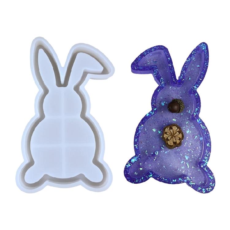 Sturdy Silicone Container Mold Unique Rabbit Shaped Silicone Mold For Crafting Charming Trays And Decorative Pieces 1