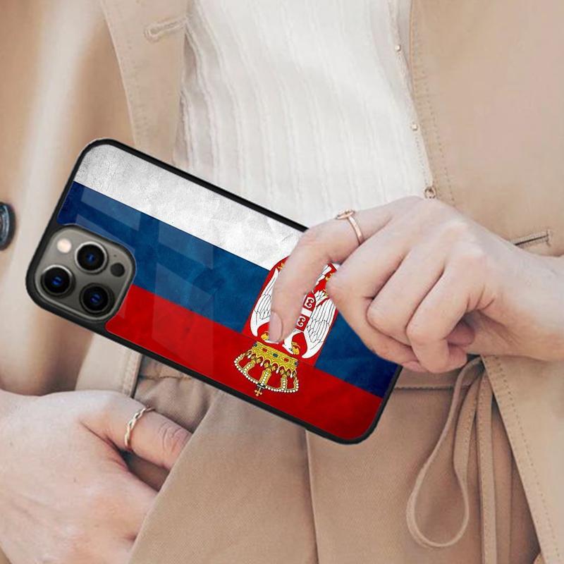 

Сербия Сербский Национальный Флаг Магнитный Чехол для Телефона ДЛЯ APPLE iPhone 17 Air 16 14 13 12 Pro Max 15 Plus Беспроводная Крышка MagSafe iPhone 13mini