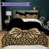 Leopard Print Bow Pattern Bedding uilt Set uilt Cover Pillowcase Home Decoration Birthday Gift (1 * duvet cover + 2 * pillowcase  without core)91
