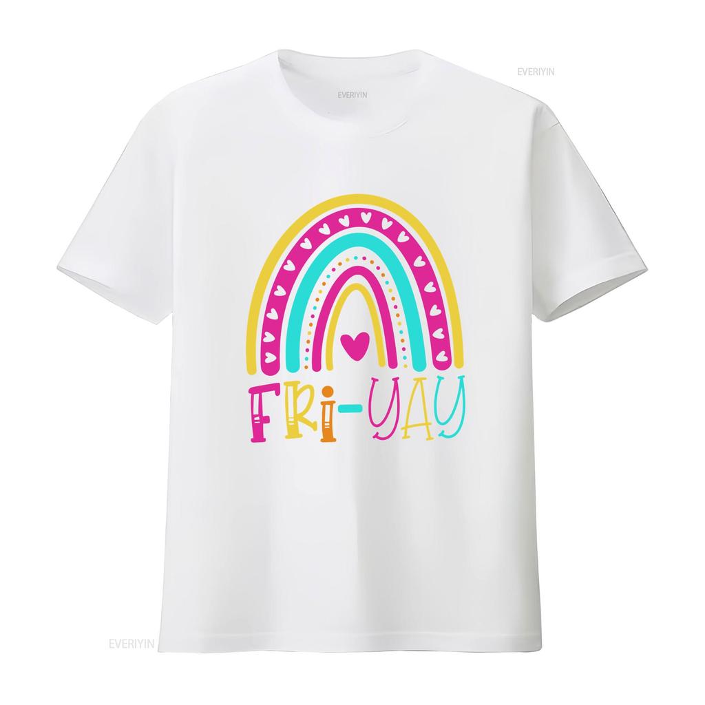 FriYAY T Shirt Fri Yay Cute Teacher Its Fun Friday TGIF s for Women Appreciation vintage Washed Top For Everyday Wear homme