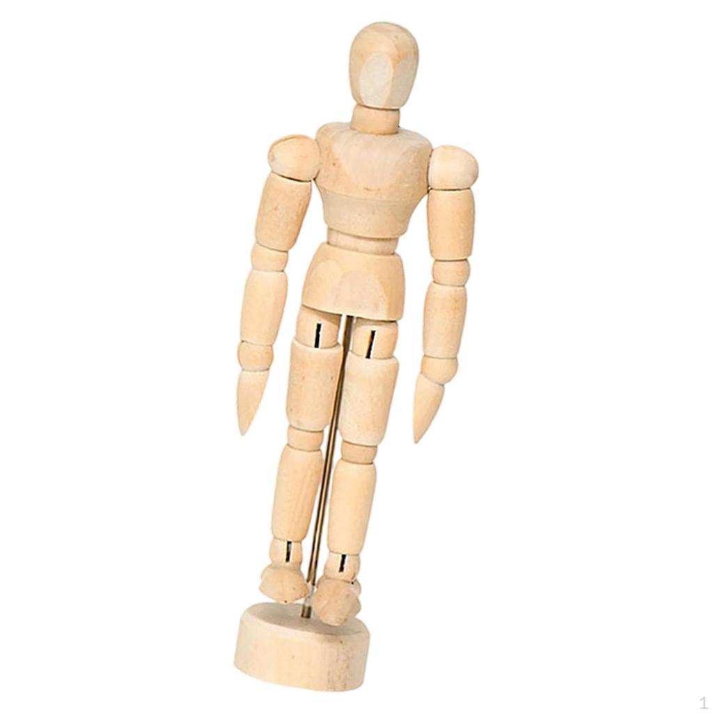 Künstler Holzmannequin Bewegliche Ornament Animator Illustratoren Flexibler Körper 13,5cmx4cm