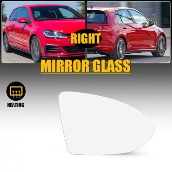 Mirror Glass For 2015-21 Volkswagen GTI Golf 15-19 Golf Sportwagen Right Heated