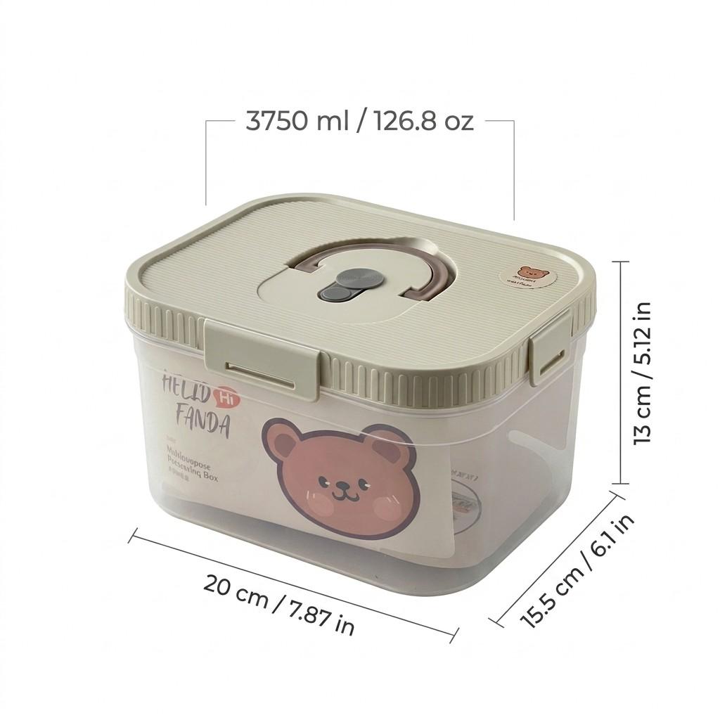 Plastic Stackable Preservation Box With Handle Refrigerator Egg Fresh-keeping Box Stackable Fruit Vegetable Storage Container