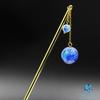 Sea drop kanzashi glass glass beads by Miyako 14mm and hair ornament for and other traditional Japanese clothing hairpin, glow-in-the-dark Marine,
