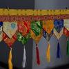 Tibetan Style Decorat Curtains Storefront Hanging Temple Buddha Hall Wall Deco Enclosing Tapestry Draperies about 100cm Length