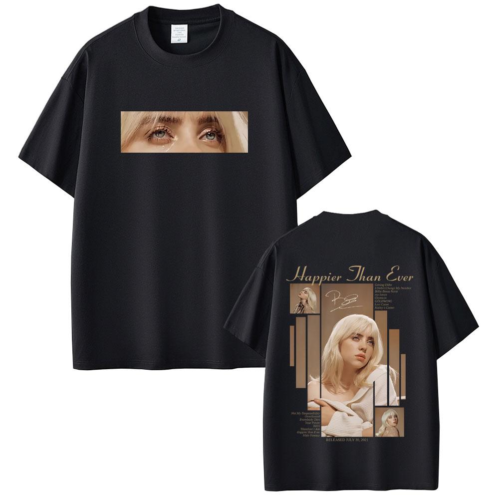Happy More Than Ever 2025 Summer Mens Womens Fashion Pop Music Short Sleeve Tshirt Hip Hop Extra Large Tshirt Street Wear