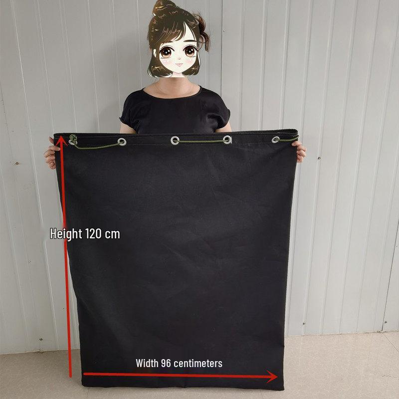 Thickened Large Canvas Bag in Army Green & Black - Jute Woven for Moving, Packing, or Luggage Document