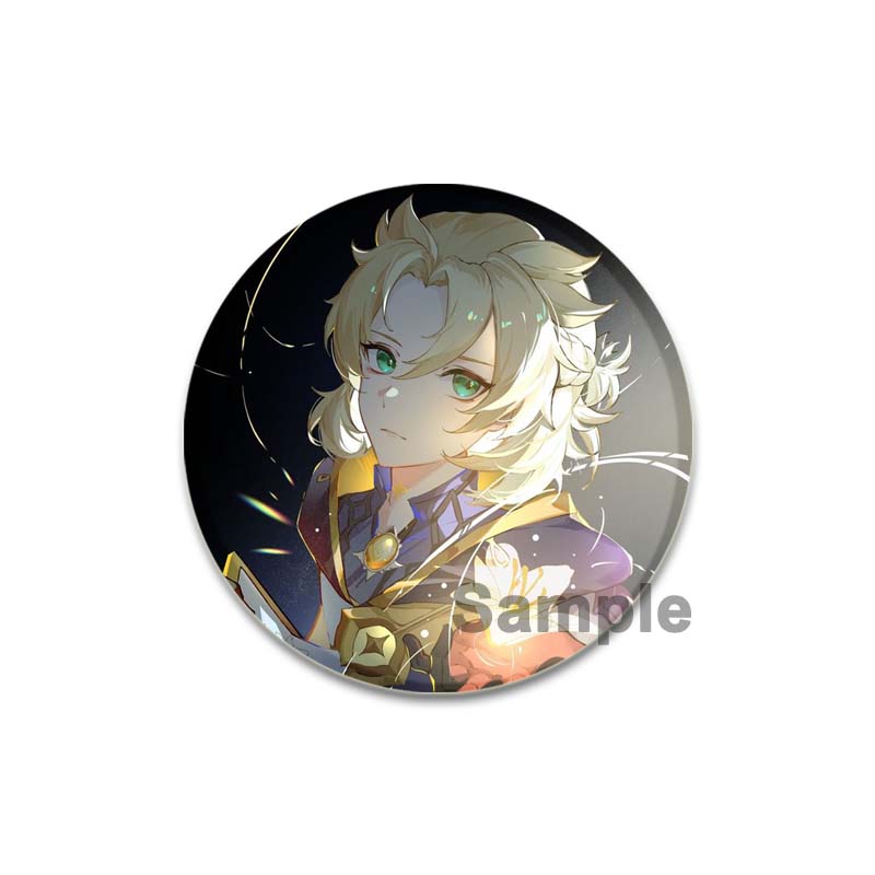 32/44/58mm Genshin Impact Albedo Pin Handmade Brooch for Clothes Cartoon Cosplay Badge Backpack Decoration Jewelry Gift