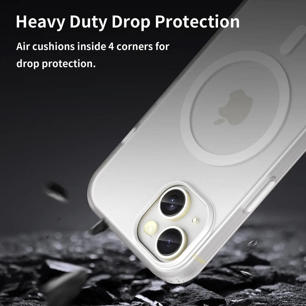 Magnetic Phone Case For iPhone 15 Matte Magnetic Protective Cover