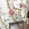 Fujiman Flower Bloom In Spring Tulle Curtains for Living Room Bedroom Sheer Curtain for Balcony Hall Fashion Printed Home Drapes