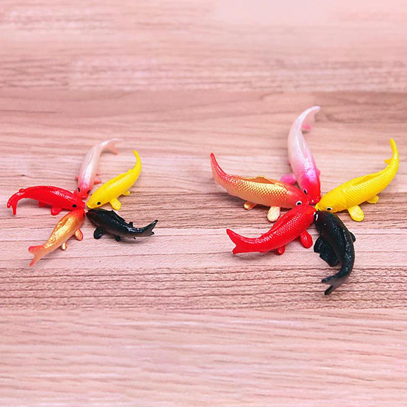 Diy Accessories Toys Dollhouse Decals Dollhouse Miniature Simulation Koi Goldfish Bowl Model  1Pcs