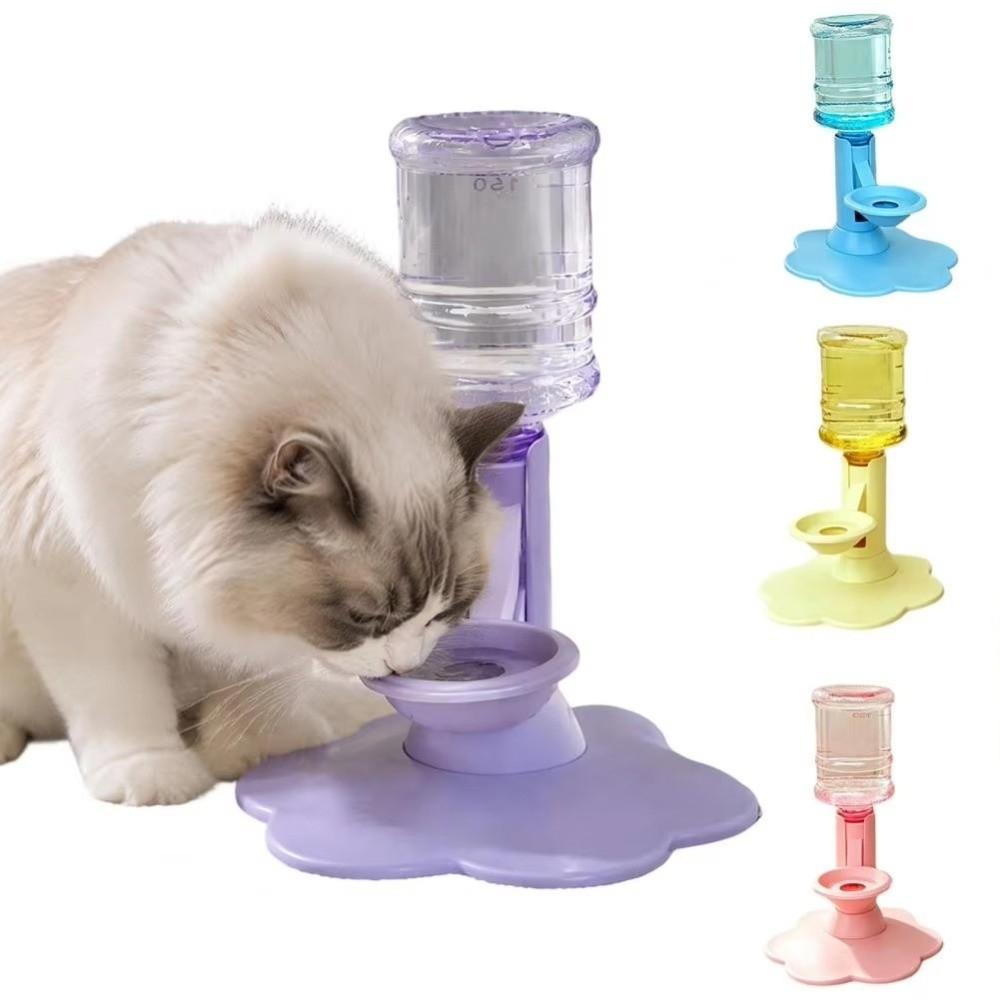 Leak-Proof Gravity Water Dispenser Adjustable Height Pet Drinking Station  Cats and Dogs