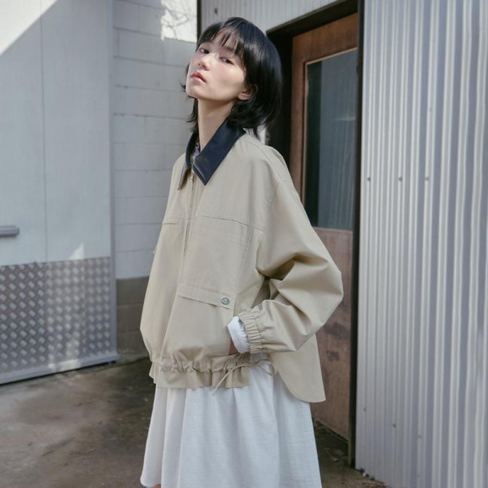 

Lap Color Block String Jumper As1wz261 LB (light beige)/FF