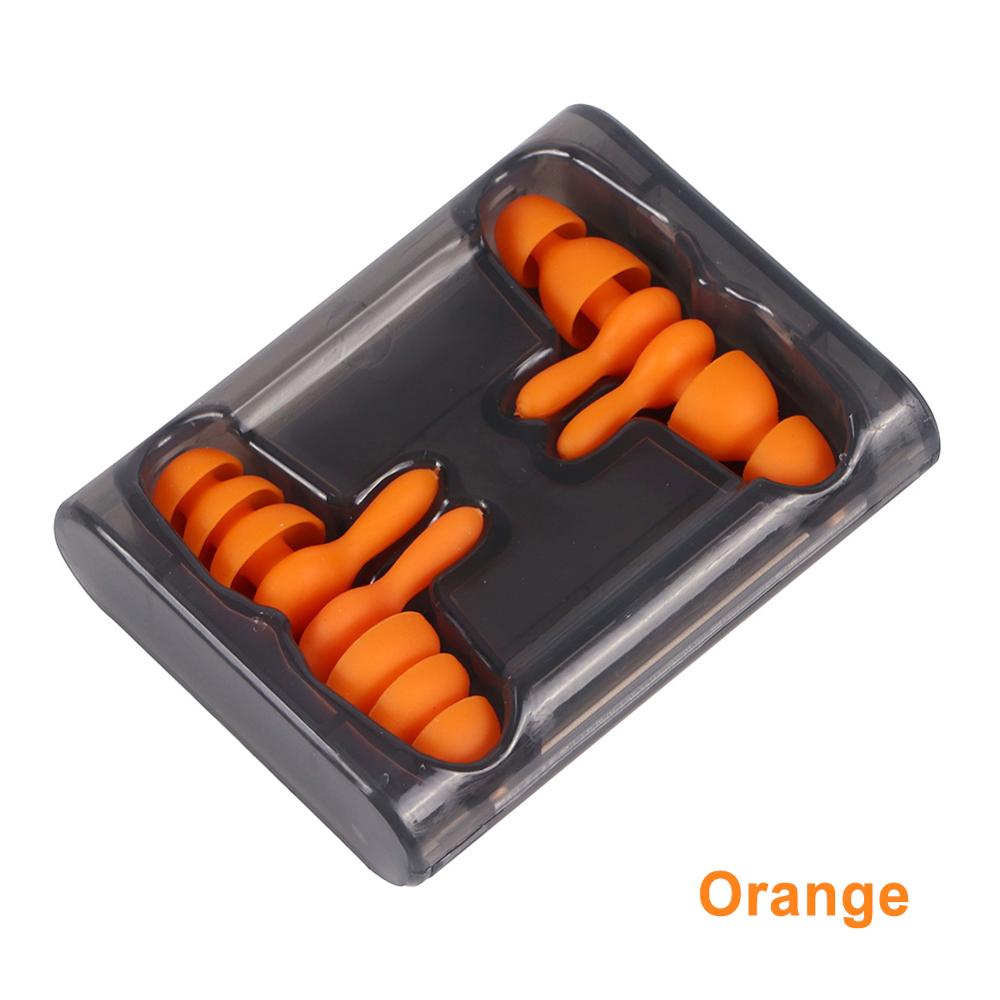 2 Pairs Sleeping Ear Plug Anti Noise Sound Insulation Ear Protection Travel Earplugs Waterproof Soft Silicone Swiming Earplugs