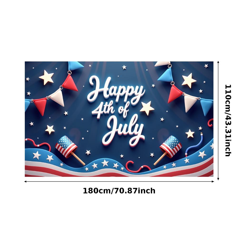 Flag Design American Flag Decor Star Patterns Independence Day Banner Vibrant Colors Decorative Bunting Party Banner