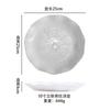 European Ceramic Lotus Leaf Dinner Plate White Embossed Western Steak Plate Home Breakfast Fruit Dessert Dish Ceramic Tableware