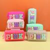 Embroidery Letter Patch Personalize Toiletry Pouch Waterproof Women Storage Nylon Travel Makeup Bag Organizer Cosmetic Bag