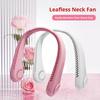 Portable Bladeless Neck Fan 5000mAh Rechargeable Personal Cooling Fan 5-Speed Quiet Wearable Fan for Travel Sports Outdoor