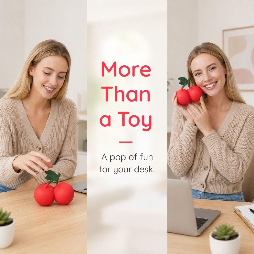 Realistisches Kirsch-Quetschspielzeug Weiches Knet-Simulationsfrucht-Quetschspielzeug Weihnachtsgeschenke