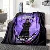 1pc Nevermore Academy Wednesday Soft Flannel All-Season Throw for Home, Office, Outdoor UseDurable Comfort  100580