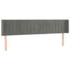 VidaXL LED Headboard Bedroom Furniture Double Bed Accessory Head of Bed Frame Interior Light Grey 3123528