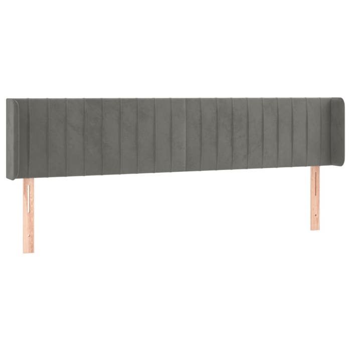 VidaXL LED Headboard Bedroom Furniture Double Bed Accessory Head of Bed Frame Interior Light Grey 3123528