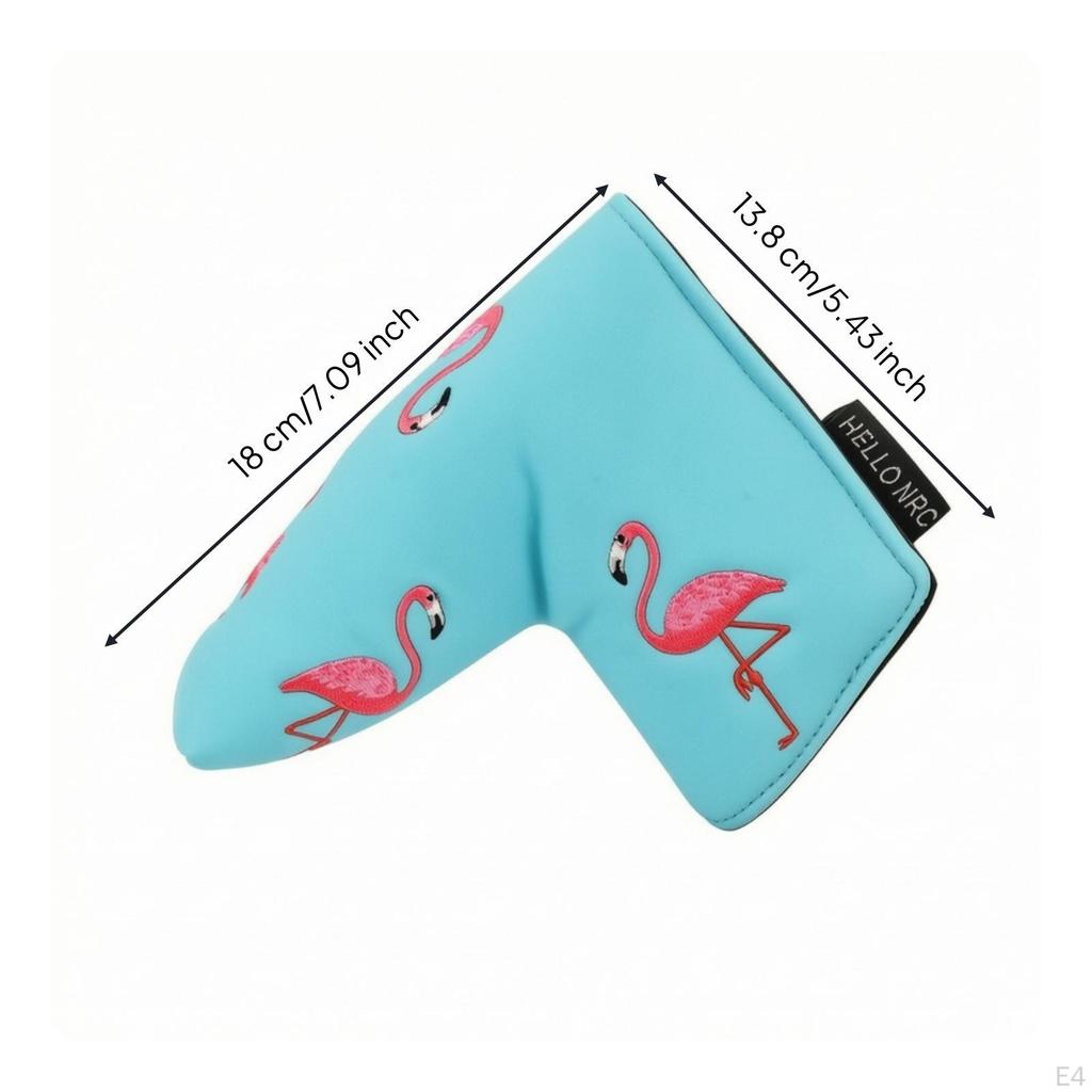 Golf Headcover with Flamingo Embroidery Waterproof Club Head Cover Embroidered for Golfers
