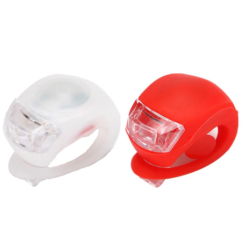Bike Light Set Silicone Waterproof Bicycle Head Front Lamp and Taillight Flashlight for Bike Warning Lights Cycling Accessories