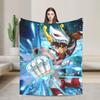 Saint Seiya Anime Blanket Knights of the Zodiac  Flannel Novelty Breathable Throw Blanket for Coverlet  Winter