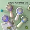 Simple Handheld Small Fan with LED Portable Small Fan USB Rechargeable Electric Fan