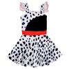 Toddler Girls Dalmatian Print Dress Ruffle Sleeve Movie Character Cosplay Costume for Role Play Party
