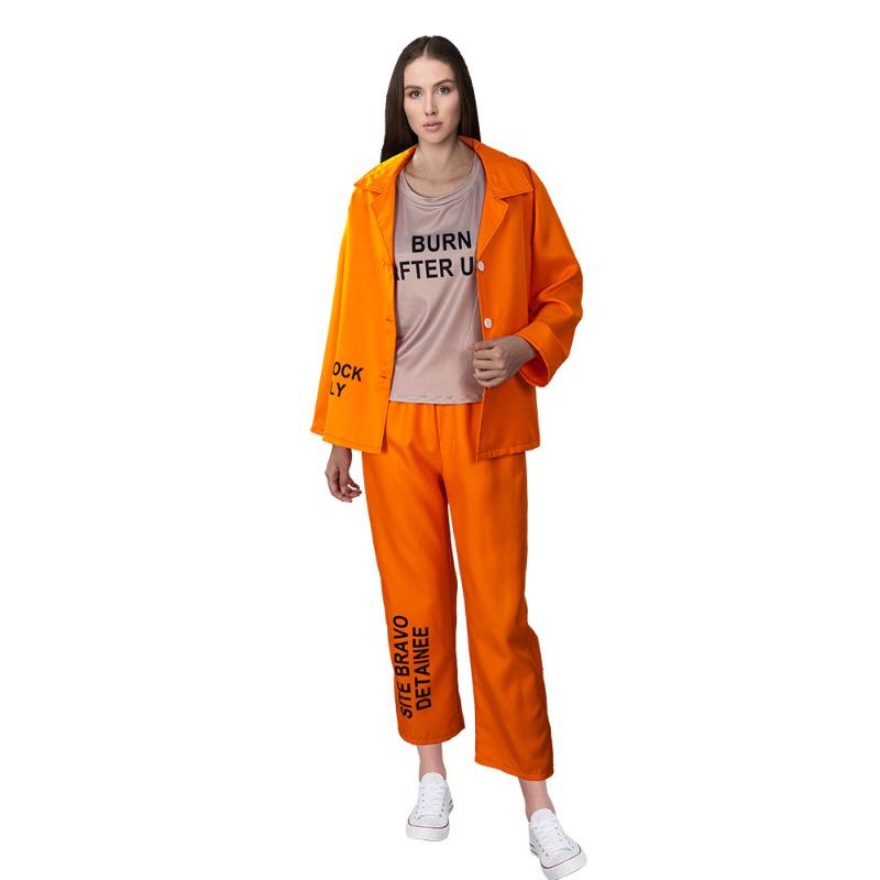 Suicide Squad Orange Prisoner Overalls Jumpsuits Prison Uniforms Fashion