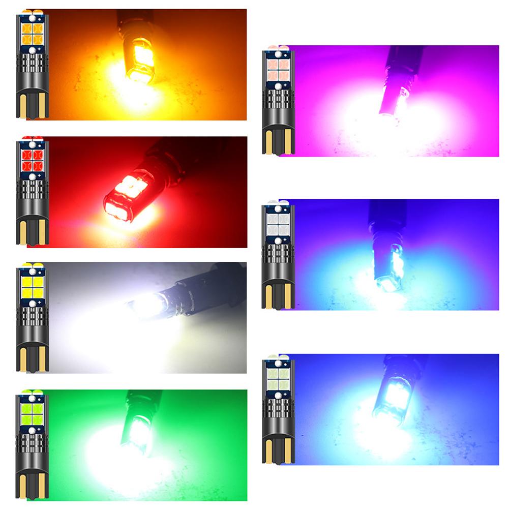 T10 10SMD Car LED Interior Side Light Marker Parking Bulb Canbus No Error DC 12V 3030 Auto Driving License Plate Bulbs Super Bright