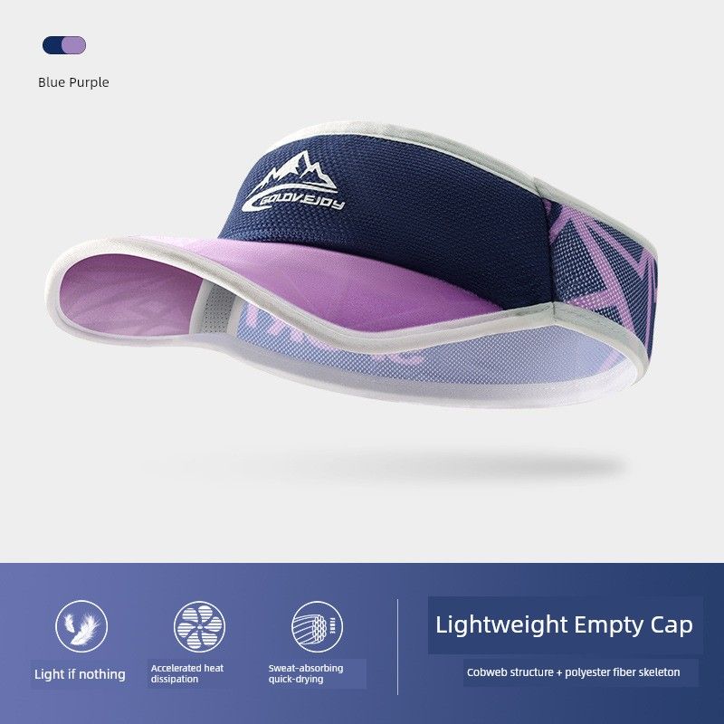 

Sun-Proof Topless Hat Breathable Quick-Dry Baseball Cap Men s and Women s Outdoor Sun Hat Marathon Running Sports Hat XMZ280 Blue Purple One size