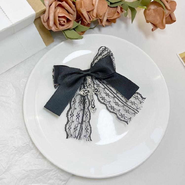 Schleifen-Haarspangen Goth-Schleifen-Haarspangen Entenschnabel-Haarspangen für Mädchen und Frauen