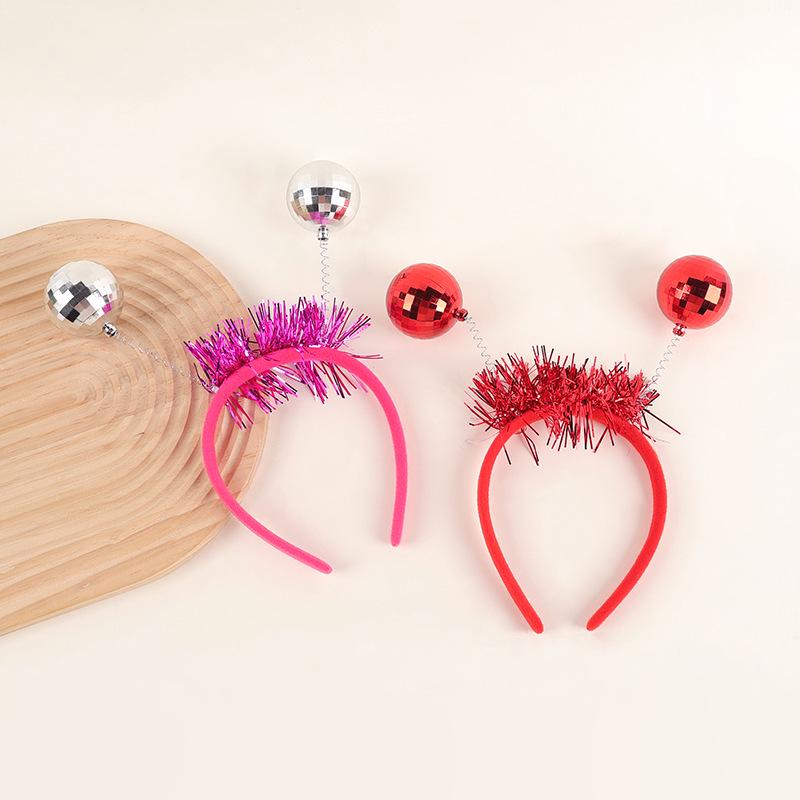Electroplated Ball Headband for Christmas Masquerade and Children's Day Performance