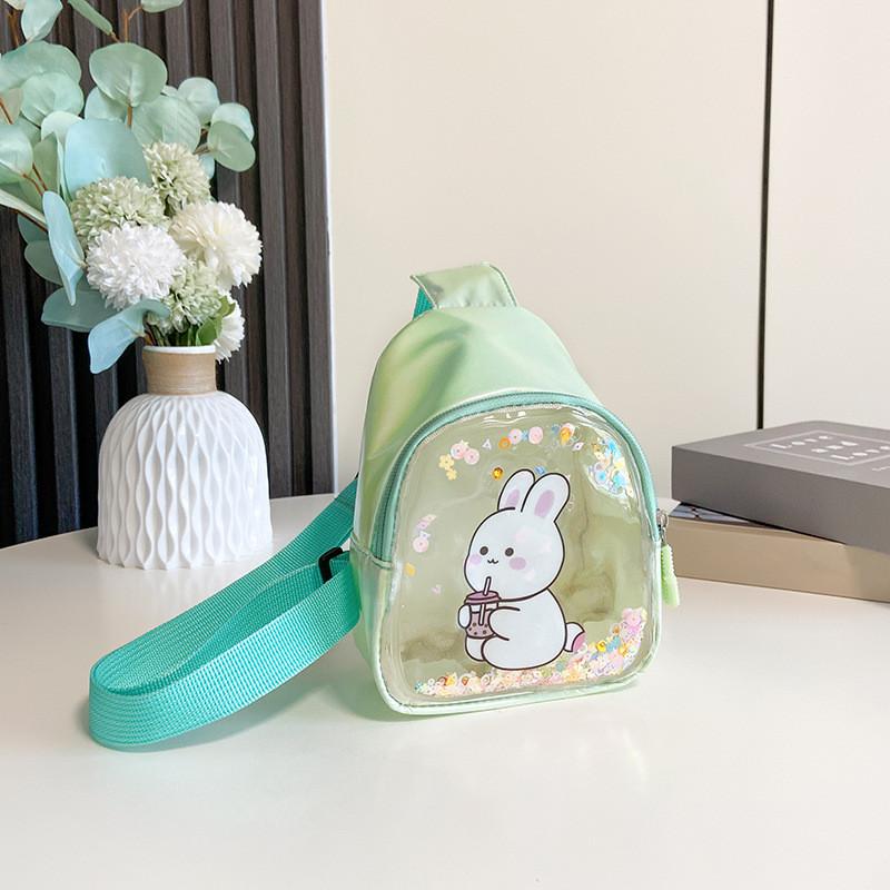 Adorable Korean Style Mini Rabbit Crossbody Bag For Kids In Pink Purple And Green