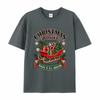 Women's Christmas Wonderland Graphic T Shirt Santa Sleigh Tree Gift Print Casual Short Sleeve Crew Neck Holiday Tee