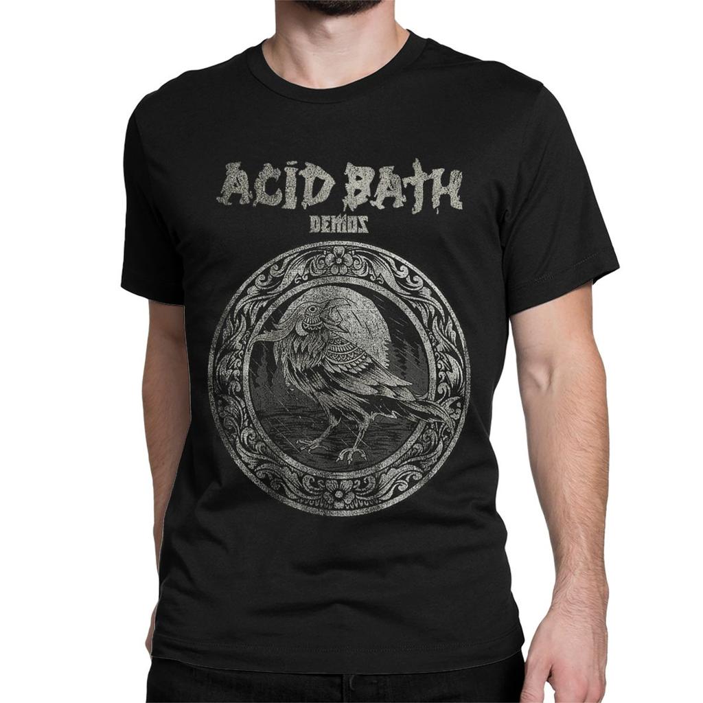 Men's T-Shirts Acid Bath Hipster Pure Cotton Tee Shirt Short Sleeve T Shirts Round Collar Clothing Summer
